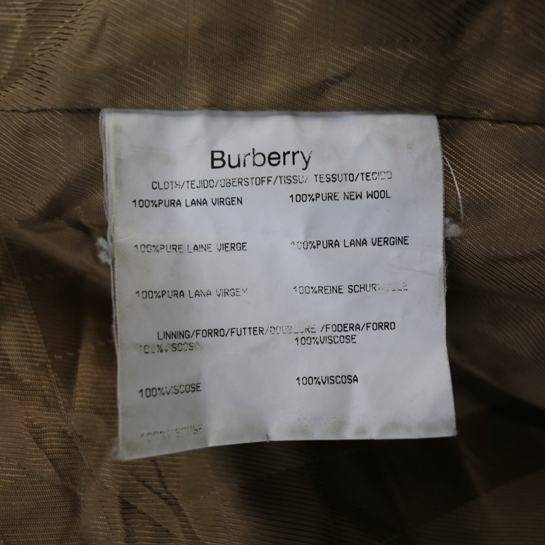 BURBERRY(バーバリー)のBURBERRY バーバリー ウール コート 防寒  ヨーロッパ古着 フラップポケット ブラウン (レディース 46) 中古 古着 N7108 レディースのジャケット/アウター(その他)の商品写真