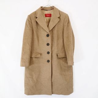 バーバリー(BURBERRY)のBURBERRY バーバリー ウール コート 防寒  ヨーロッパ古着 フラップポケット ブラウン (レディース 46) 中古 古着 N7108(その他)