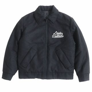 極美品□22SS ルイヴィトン 1A9JZ6 ウール×シルク WZIP/ロゴボタン ジャガード モノグラムフラワー ブルゾンジャケット 茶 44 伊製 正規品