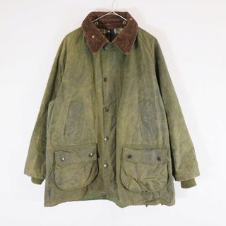 バーブァー(Barbour)のBarbour バブアー BEDALE オイルドジャケット　裏地チェック 防寒  防風  ヨーロッパ古着 オリーブ (メンズ 42) 中古 古着 N7185(その他)