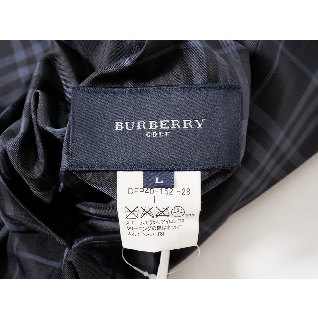 BURBERRY GOLFバーバリーゴルフ 中綿キルティング×チェックリバーシブルジャケット【L】【MJKA72826】