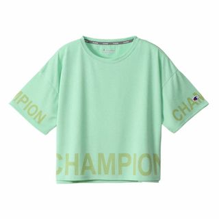 champion 刺繍 tシャツ カーキ グリーン  レディース