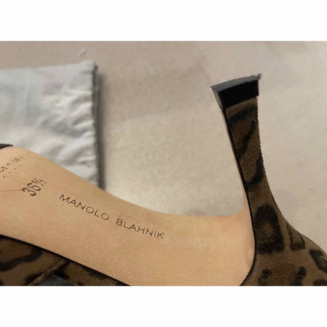 マノロブラニク 美品 ヒョウ柄 ミュール 36.5 マノロブラニク 美品 ヒョウ柄 ミュール 36.5