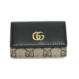 グッチ(Gucci)のグッチ GUCCI 6連 456118 GGマーモント キーケース GGスプリームキャンバス ベージュ 美品(キーケース)