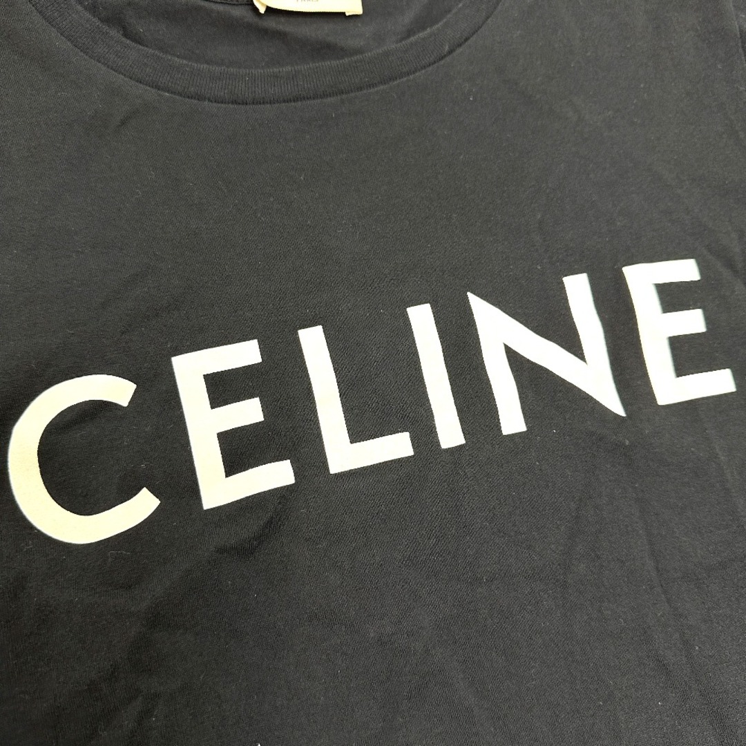 セリーヌ CELINE ロゴ 半袖Ｔシャツ コットン ブラック 3