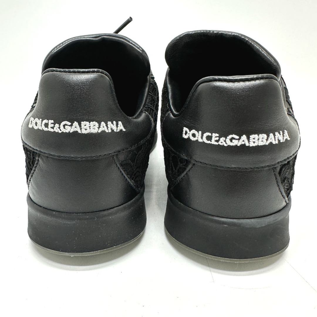 DOLCE&GABBANA(ドルチェアンドガッバーナ)のドルガバ DOLCE&GABBANA レース スニーカー レザー ブラック 未使用 レディースの靴/シューズ(スニーカー)の商品写真