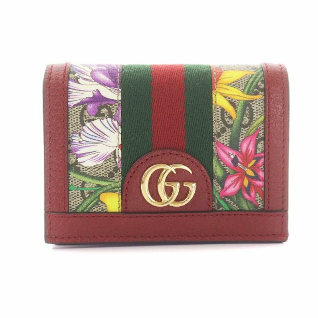 Gucci - グッチ オフィディア GG フローラ 二つ折り財布 キャンバス