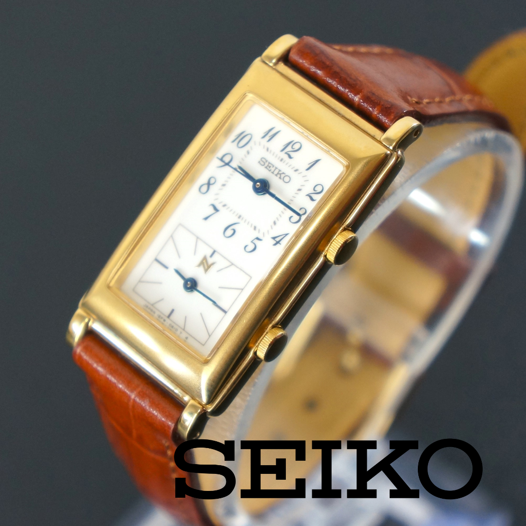 【稼働品】SEIKO NOIE DUALTIME　電池　ベルト交換済