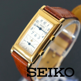 セイコー(SEIKO)の【稼働美品】SEIKO NOIE DUALTIME　電池交換済　新品ベルト(腕時計)