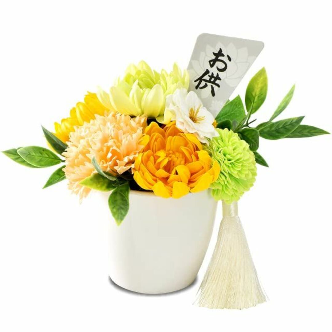 【色: イエロー】ポピー名古屋 ソープフラワー 造花 花束 ギフト シャボンフラ