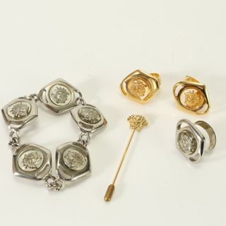 ジャンニヴェルサーチ(Gianni Versace)の美品 ジャンニ ヴェルサーチ まとめ 5点 セット ブレスレット リング メデュールド アクセサリー メンズ レーサ ゴディース TET 0925-E42(リング(指輪))