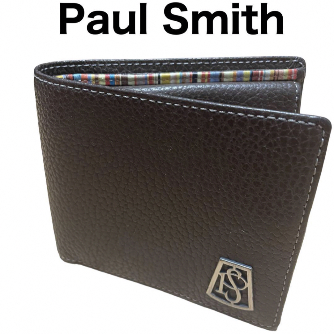 未使用品　Paul Smith 二つ折り財布　PSシルバー金具　マルチカラー