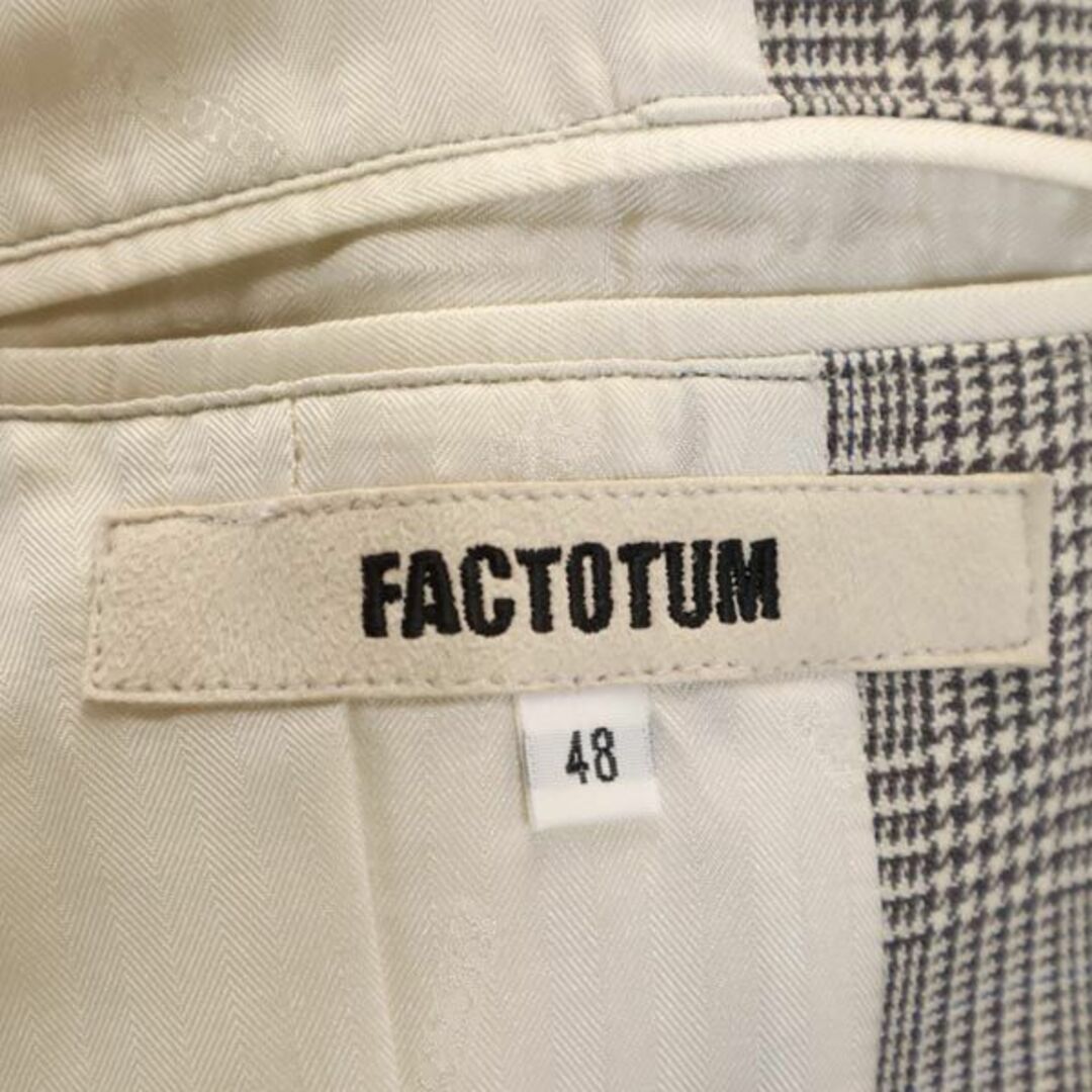 FACTOTUM - ファクトタム ウール100% 日本製 グレンチェック柄