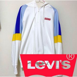 リーバイス(Levi's)のLEVI’S リーバイス パーカー 白 青 黄色(パーカー)