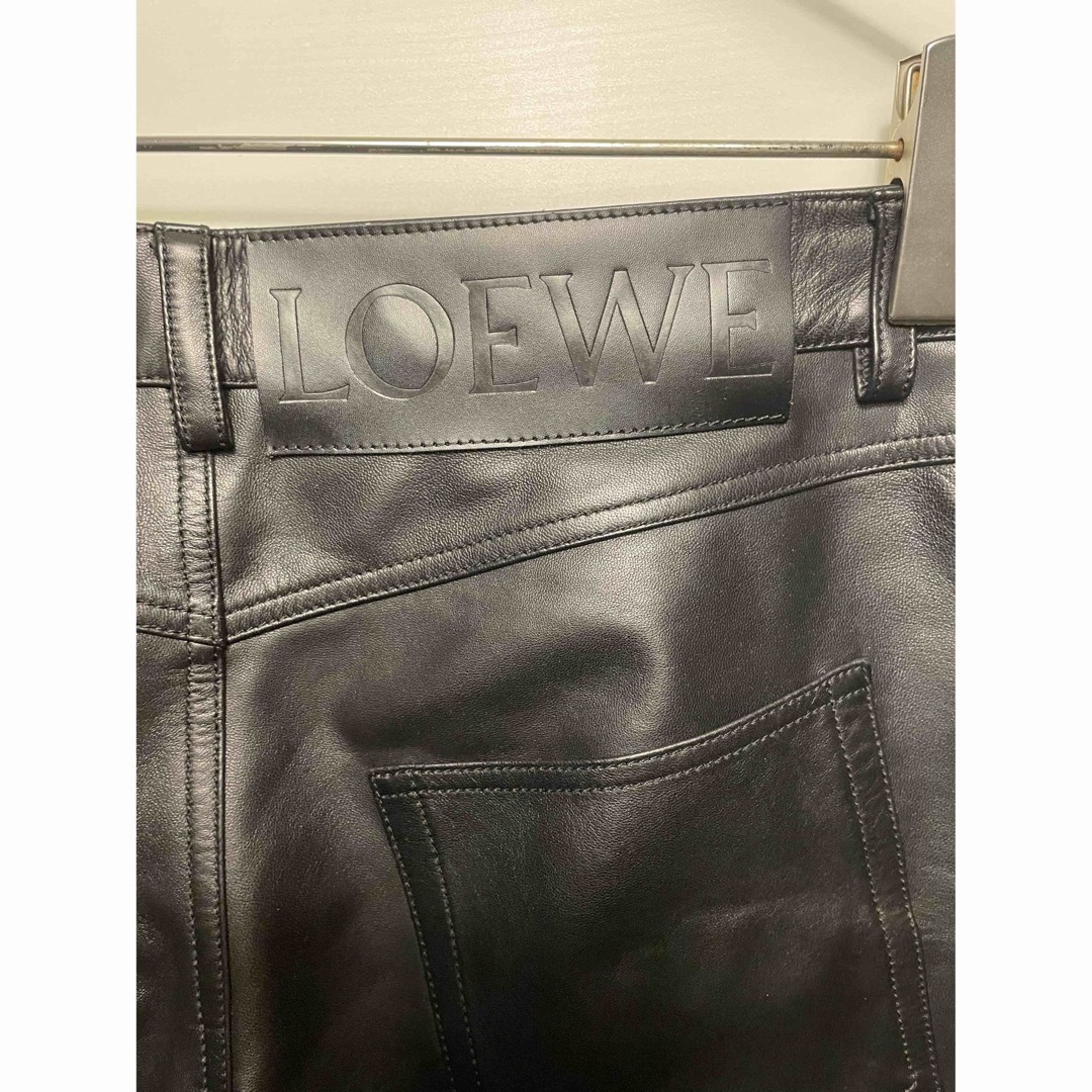 LOEWE ロエベ 22SS ラム レザー ショート ハーフ パンツ ショーツ