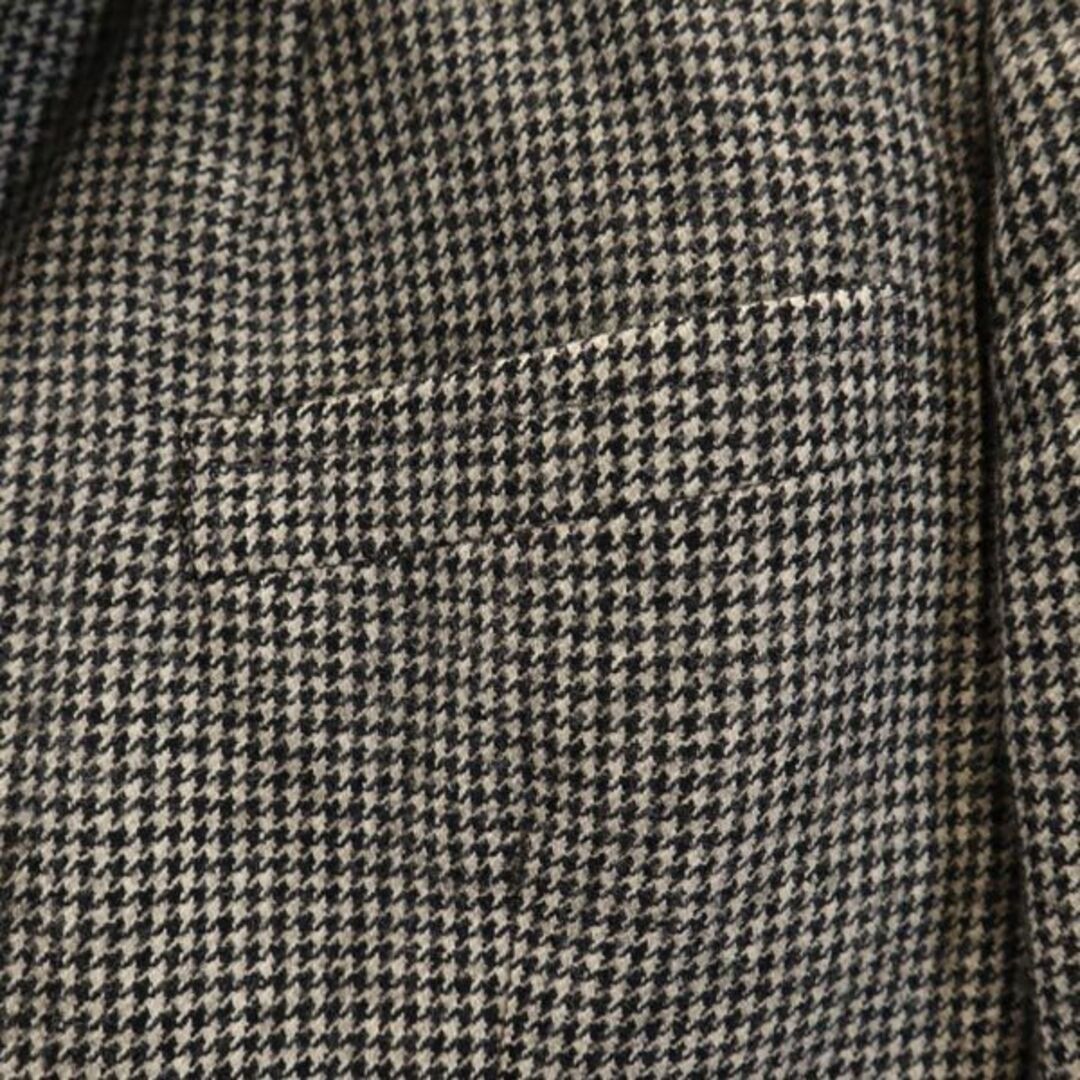 BURBERRY(バーバリー)のバーバリーズ 90s オールド ウール100％ 千鳥柄 テーラードジャケット 7Y1 黒×グレー Burberrys レディース 【中古】  【231012】 レディースのジャケット/アウター(ロングコート)の商品写真