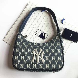 メジャーリーグベースボール(MLB)の新品 MLB KOREA ホーボーバッグ トートバッグ NYロゴ ネイビー(トートバッグ)