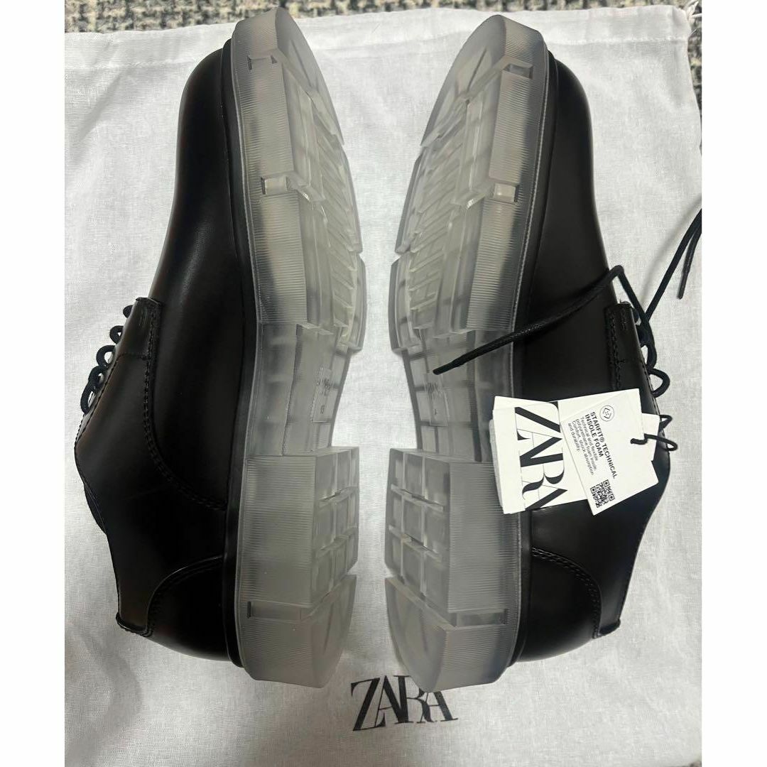 ZARA(ザラ)の【送料無料・完売品・新品】ZARA　シアーチャンキーソールシューズ　27.5cm メンズの靴/シューズ(ドレス/ビジネス)の商品写真