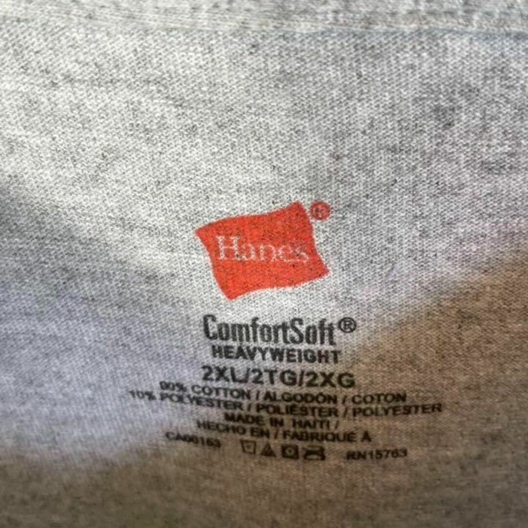 Hanes(ヘインズ)の【アメリカ古着❗️】90s アニマルプリントロゴTシャツ　黒　2XLビッグサイズ メンズのトップス(Tシャツ/カットソー(半袖/袖なし))の商品写真