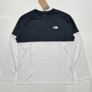 ザノースフェイス(THE NORTH FACE)のXL 新品 ノースフェイス バイカラー ロンT 長袖 Tシャツ 黒 白 ヌプシ(Tシャツ/カットソー(七分/長袖))