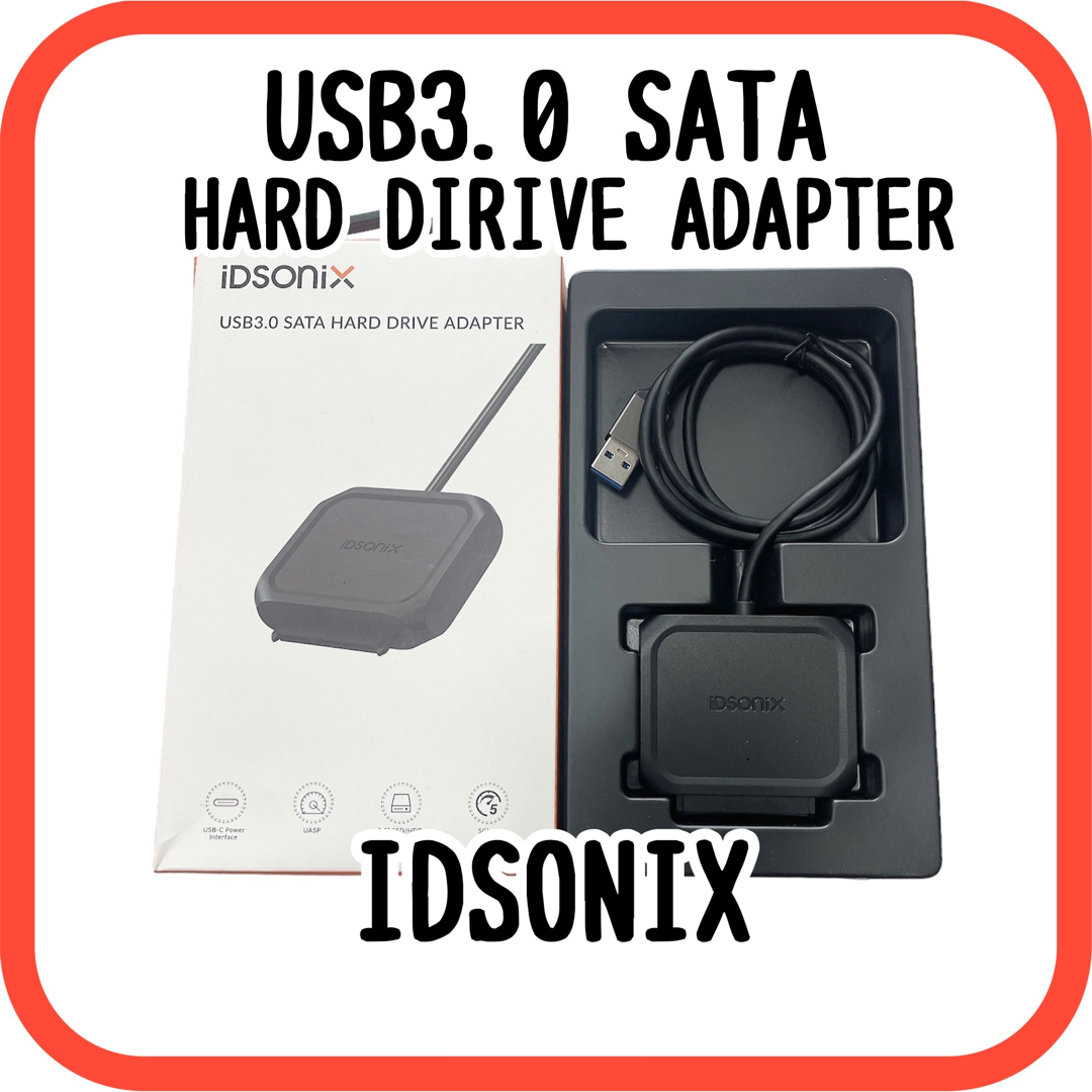 IDSONiX USB3.0 SATA HARD DRIVE ADAPTER - 外付けハードディスク
