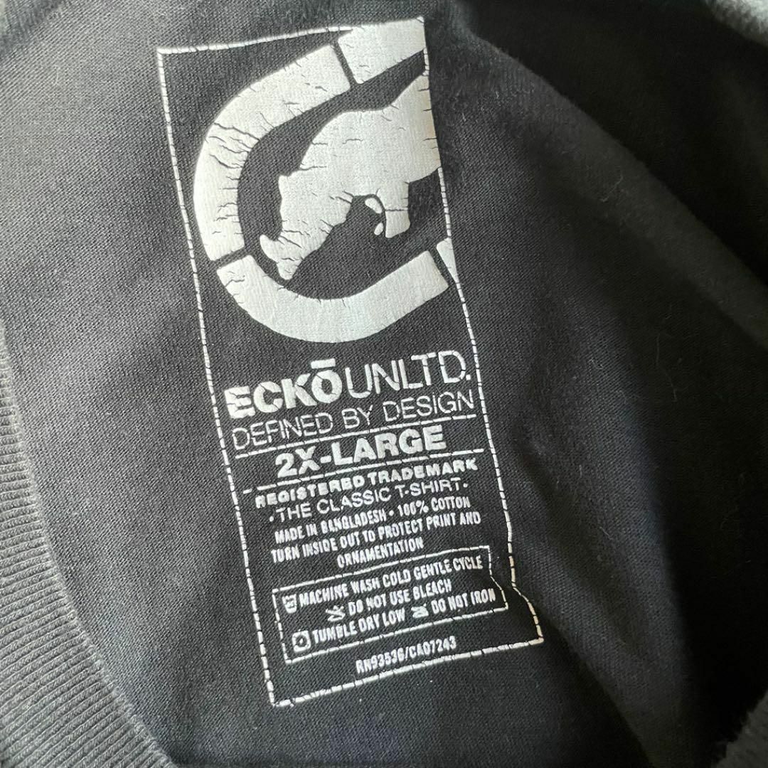 ECKŌ UNLTD（ECKO UNLTD）(エコーアンリミテッド)の【アメリカ古着❗️】エコーアンリミテッド　Tシャツ　黒　2XL ビッグサイズ メンズのトップス(Tシャツ/カットソー(半袖/袖なし))の商品写真