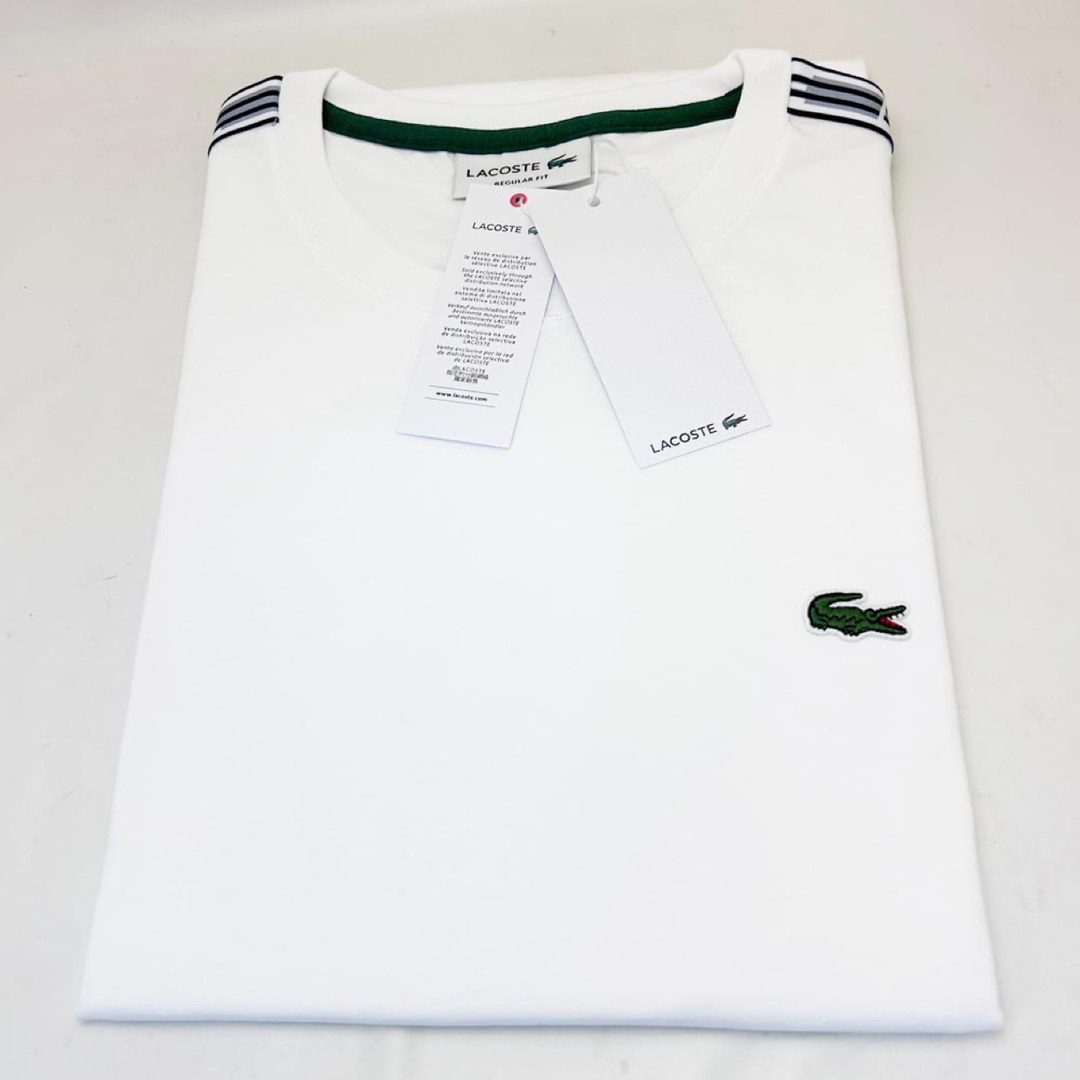 LACOSTE(ラコステ)の新品 ラコステ 半袖Ｔシャツ TH5071 ホワイト Sサイズ メンズのトップス(Tシャツ/カットソー(半袖/袖なし))の商品写真