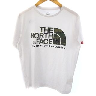 ザノースフェイス(THE NORTH FACE)のザノースフェイス CAMOUFLAGE LOGO Tシャツ 半袖 迷彩 白 M(Tシャツ/カットソー(半袖/袖なし))