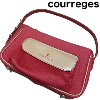 【Courreges】 レア クレージュ バケツバック  レザー 赤