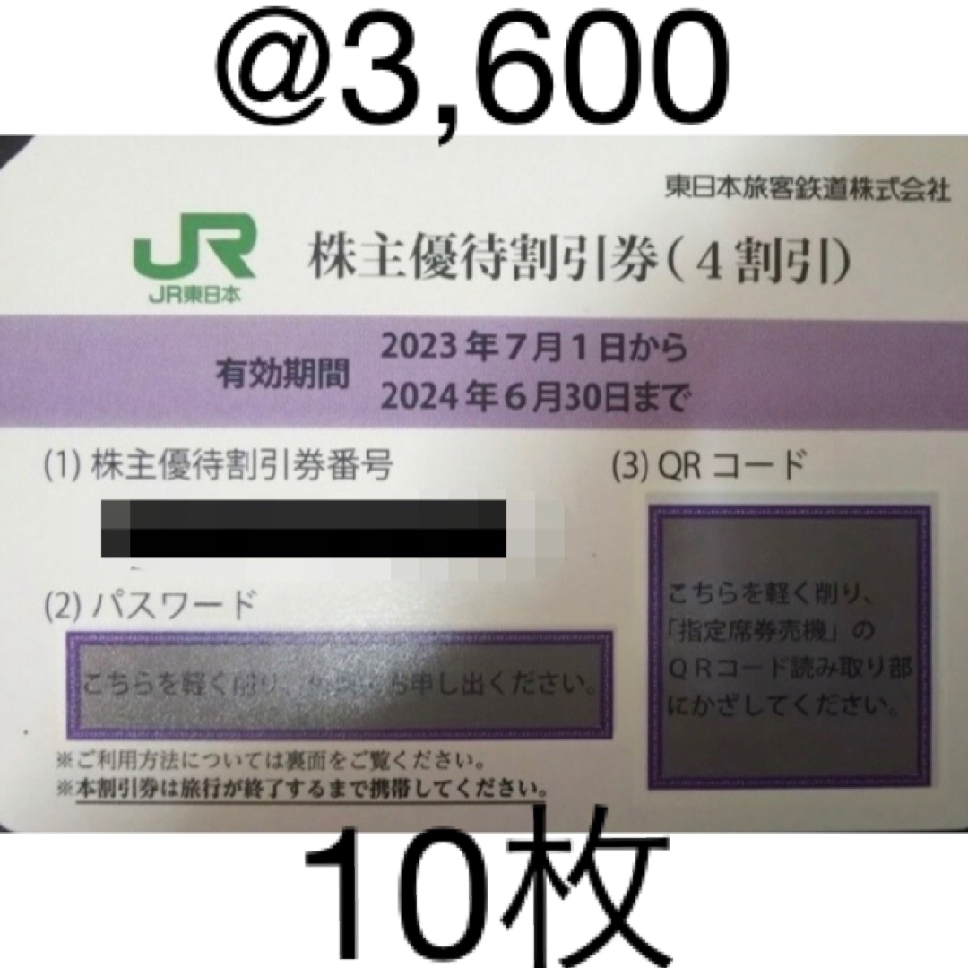 JR - JR東日本 株主優待 10枚の通販 by 匠｜ジェイアールならラクマ