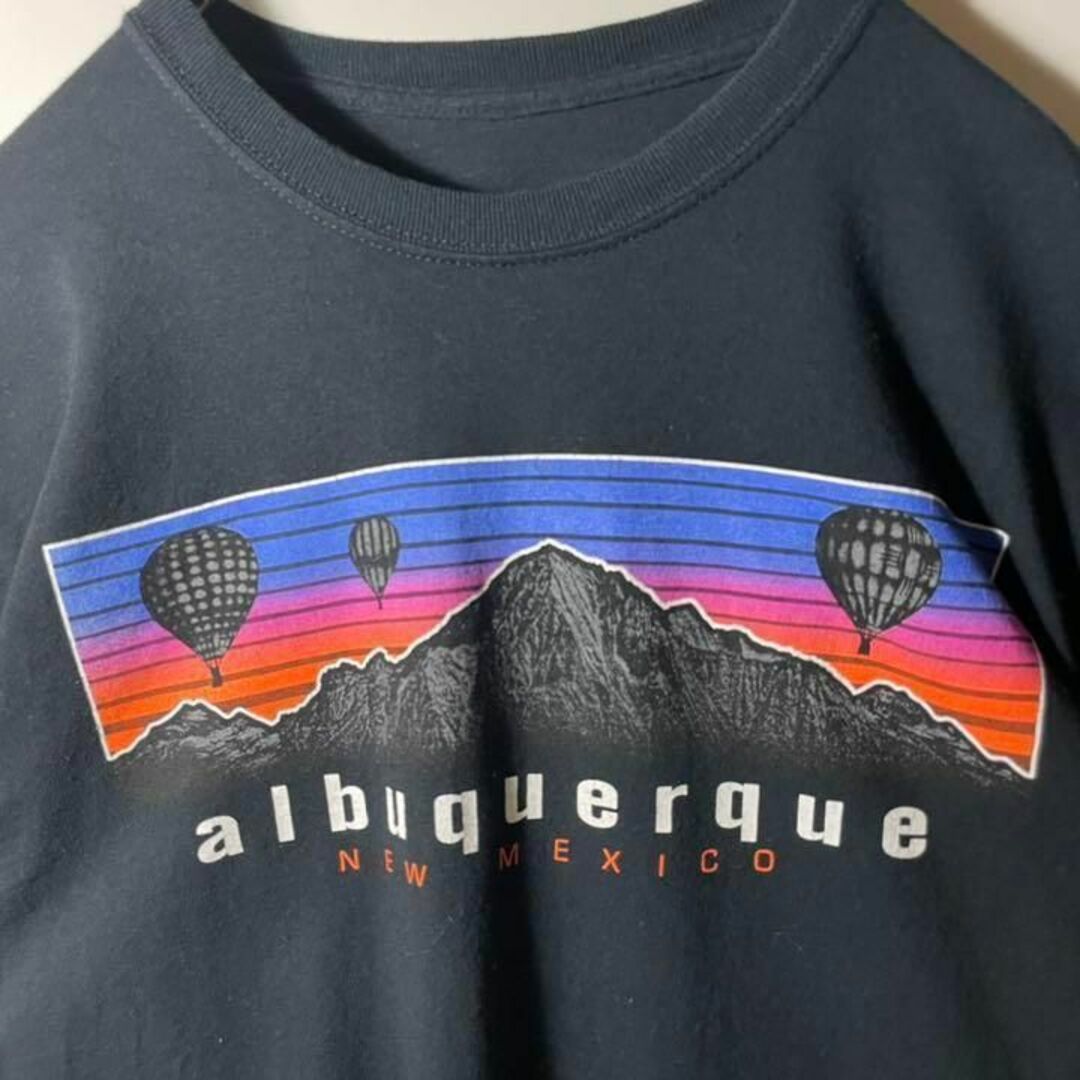 【アメリカ古着❗️】アルバカーキシティ 90s プリントロゴ半袖Tシャツ 黒L