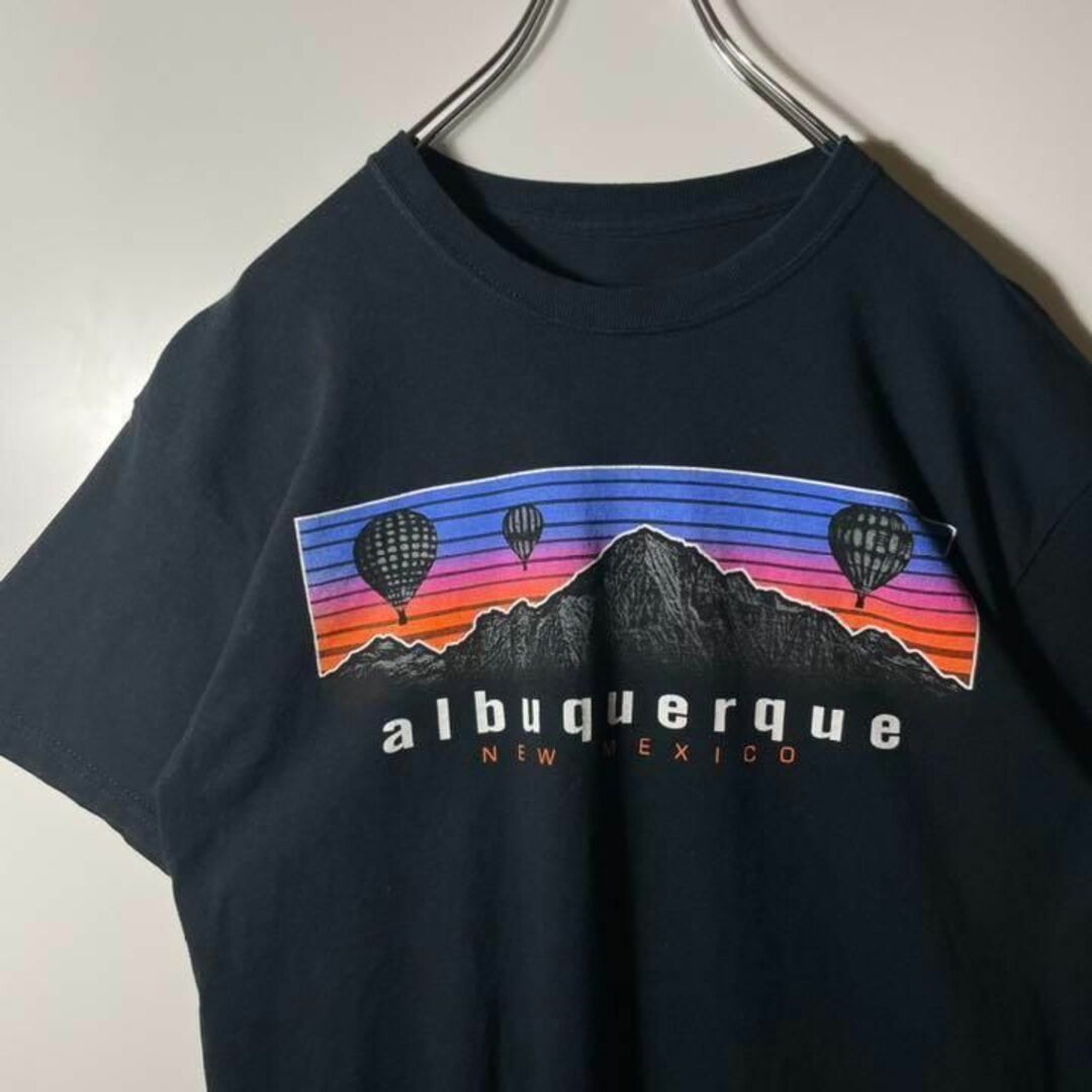 【アメリカ古着❗️】アルバカーキシティ 90s プリントロゴ半袖Tシャツ 黒L