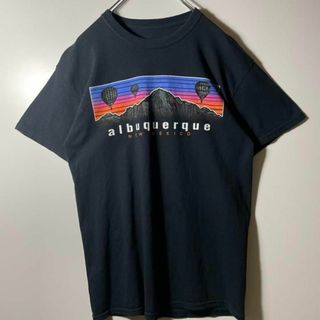 【アメリカ古着❗️】アルバカーキシティ 90s プリントロゴ半袖Tシャツ 黒L
