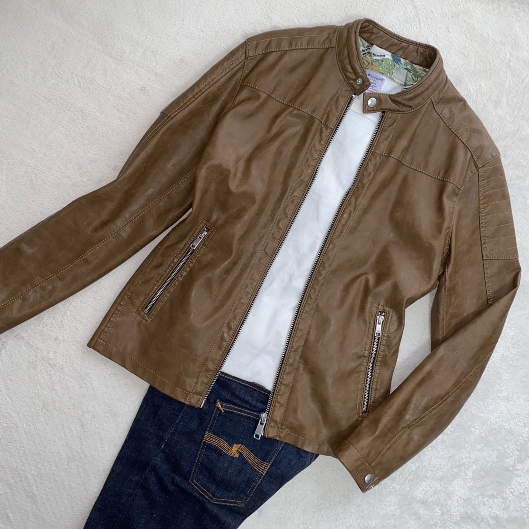 ZARA - ZARA 美品 シングルライダース M位 エコレザー 美シルエット
