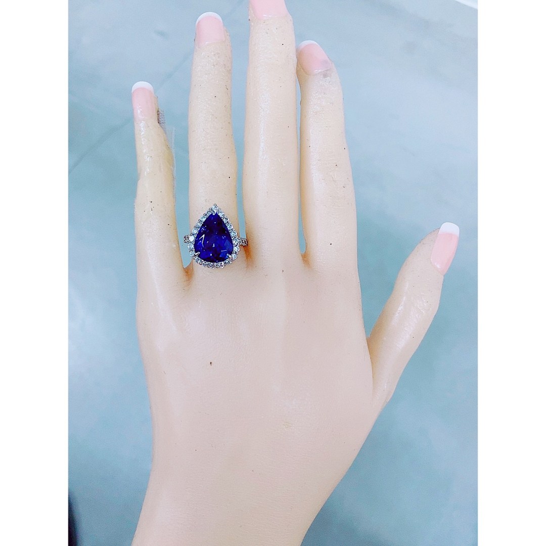★8.03ct★✨大粒タンザナイト1.10ctダイヤモンドプラチナリング指輪