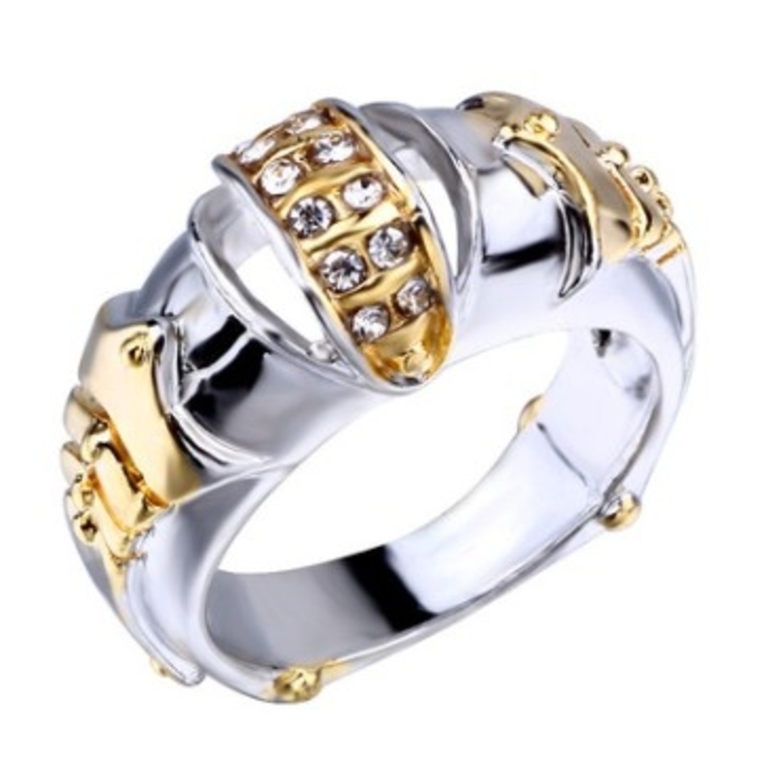 【R132】リング メンズ レディース シルバー ゴールド 指輪 20号 メンズのアクセサリー(リング(指輪))の商品写真