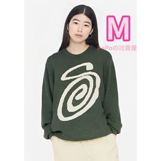 人気Stussyニット グリーン Lサイズ 男女兼用