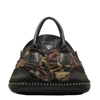 プラダ(PRADA)のプラダ スタッズ カモフラージュ 迷彩 ハンドバッグ BL0688 レザー Nyron レディース PRADA 【1-0120039】(ハンドバッグ)