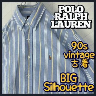 USA 90s◯ラルフローレン ボタンダウンシャツ ホワイト メンズ3XL