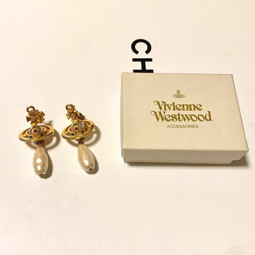 VTG Vivienne Westwood orbパールドロップピアス　ゴールド