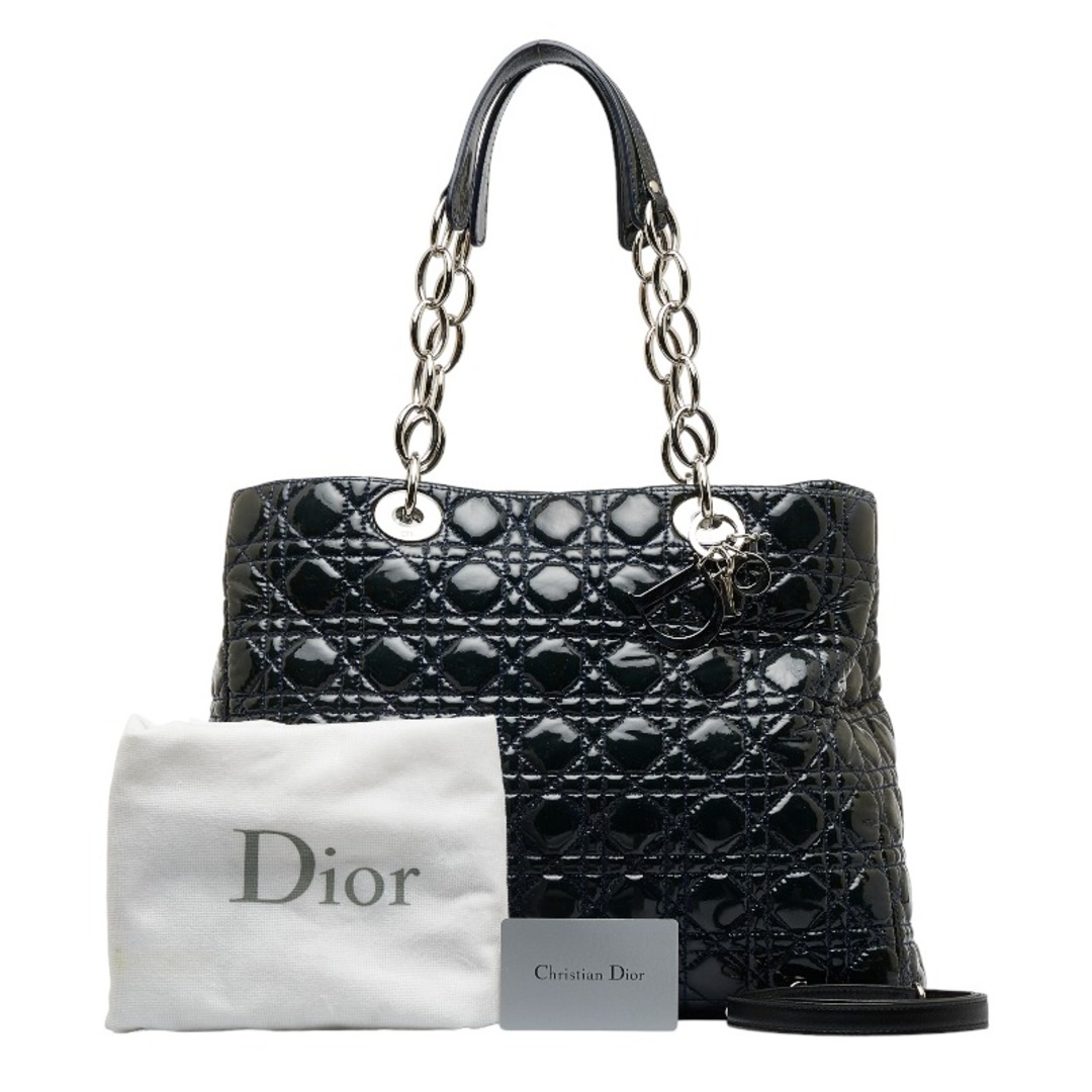 ディオール ラブリー レディディオール カナージュ ハンドバッグ ショルダーバッグ 2WAY パテントレザー レディース Dior 【222-21119】