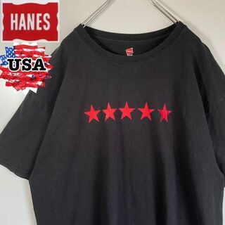 ヘインズ(Hanes)の【アメリカ古着❗️】90s ヘインズ　赤ロゴ　5星　Tシャツ　XL ビッグサイズ(Tシャツ/カットソー(半袖/袖なし))