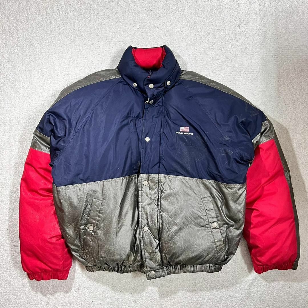 肉厚 90s POLO SPORT ポロスポーツ ダウンジャケット 古着 L | フリマアプリ ラクマ