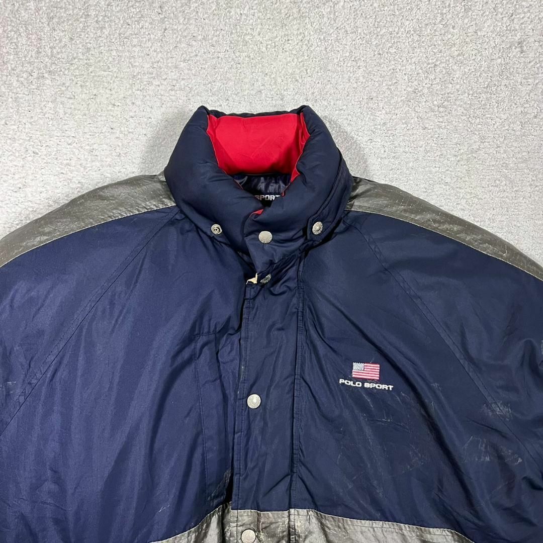 肉厚 90s POLO SPORT ポロスポーツ ダウンジャケット 古着 L