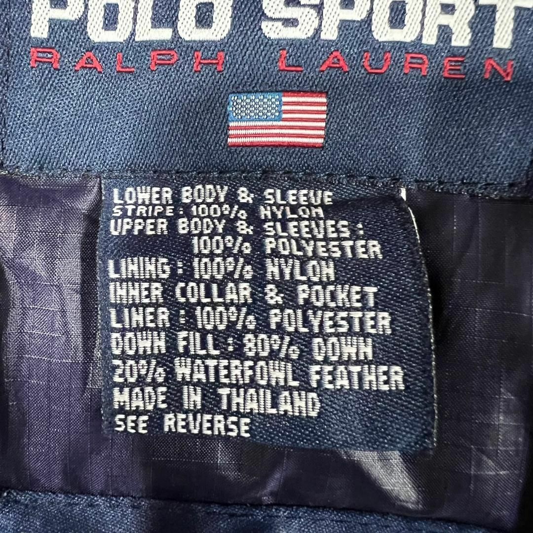 肉厚 90s POLO SPORT ポロスポーツ ダウンジャケット 古着 L