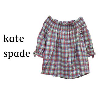 ケイトスペードニューヨーク(kate spade new york)のkate spade New York【美品】チェック柄 七分袖 ブラウス(シャツ/ブラウス(長袖/七分))