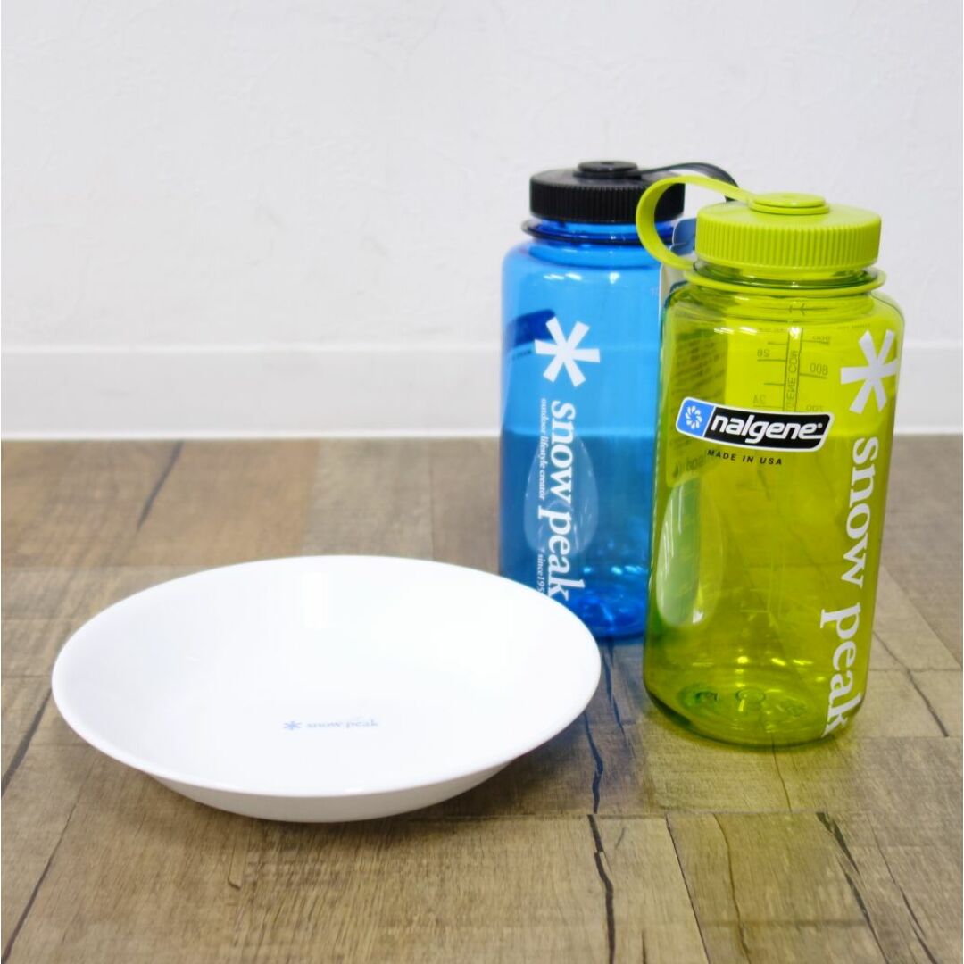 美品 廃盤 希少 限定 スノーピーク snowpeak CORELLE コレール プレート 皿 2014秋雪峰祭限定 nalgene ナルゲンボトル 2本 セット キャンプ アウトドア