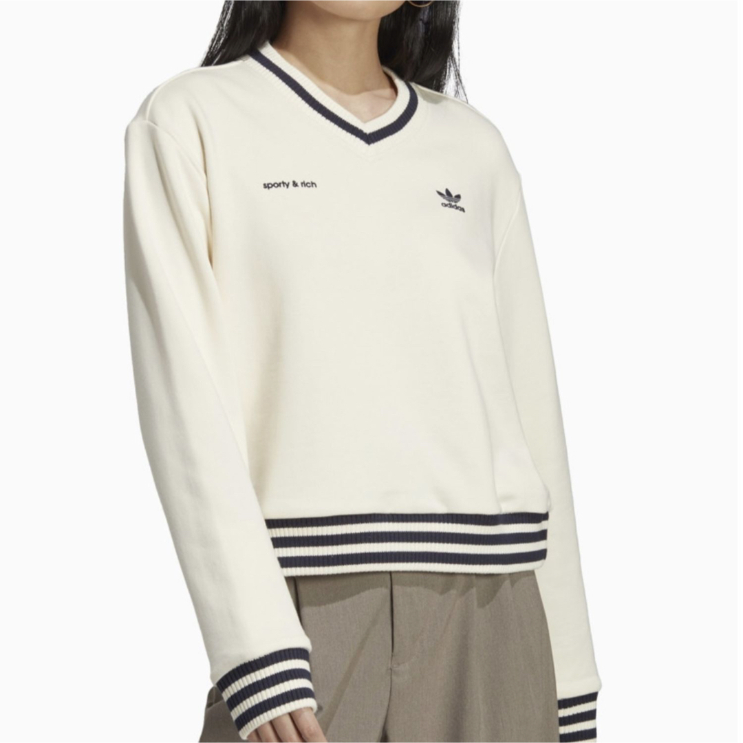 Originals（adidas）(オリジナルス)のadidas Originals Sporty&Rich Vネック セーター  レディースのトップス(ニット/セーター)の商品写真