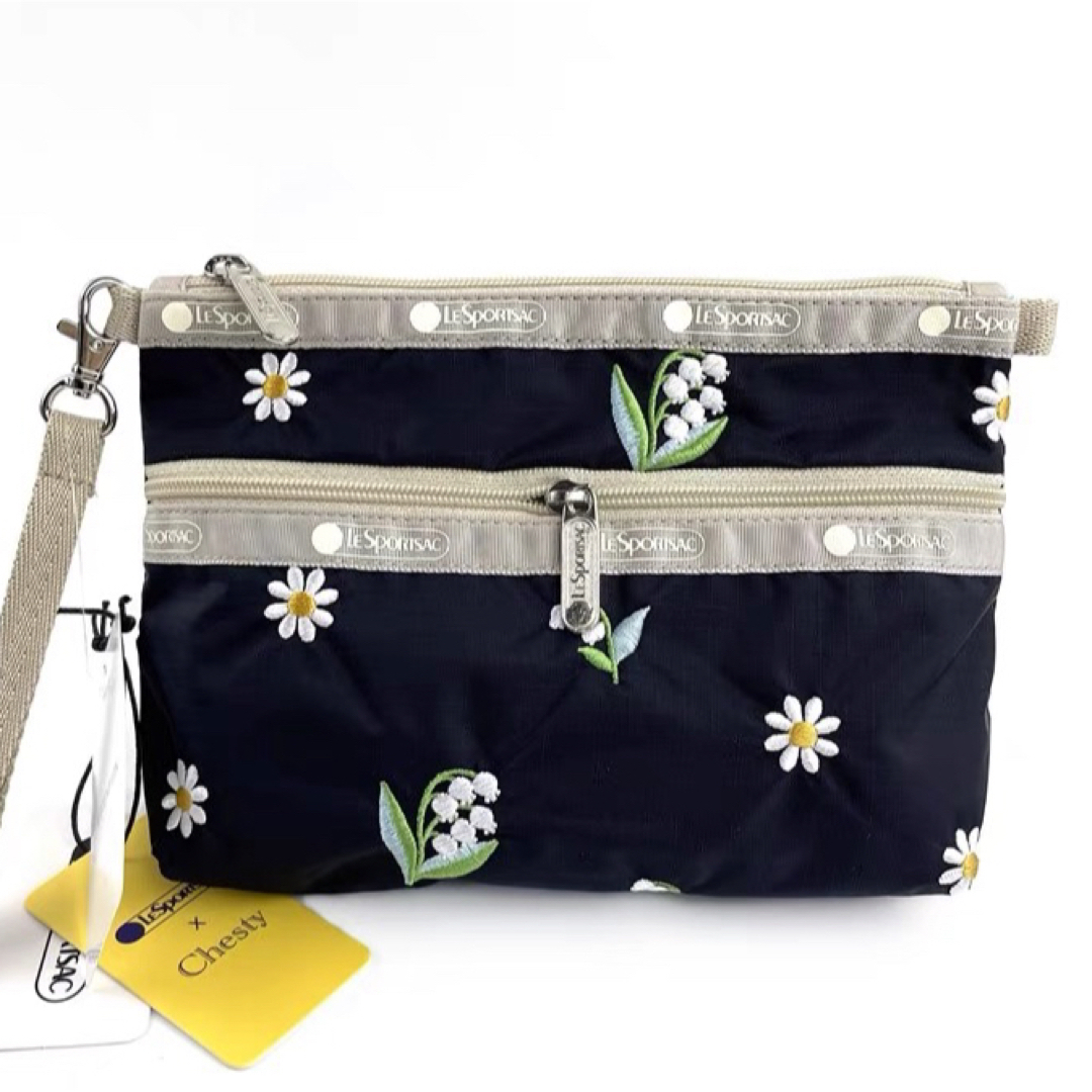LeSportsac - 【新品】レスポートサックChestyチェスティ刺繍 2段