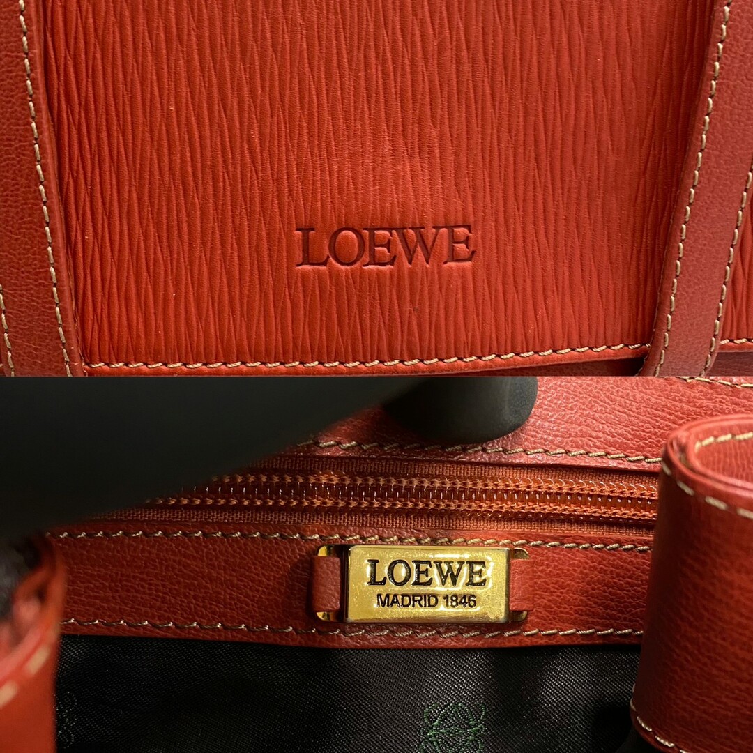 極 美品 LOEWE ロエベ ヴィンテージ ベラスケス ツイスト 金具 ロゴ ...